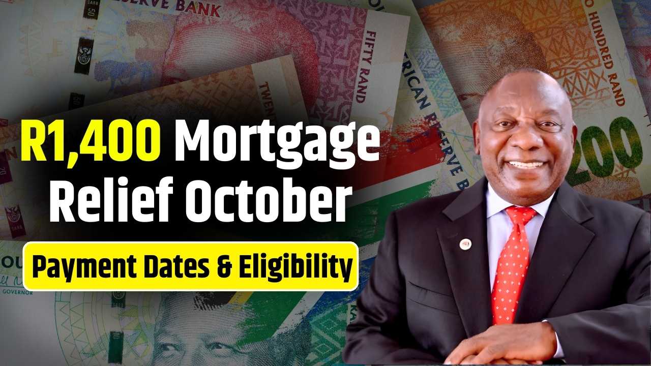 R1400 Mortgage Relief October 2025: Eligibility and Payment Schedule in South Africa